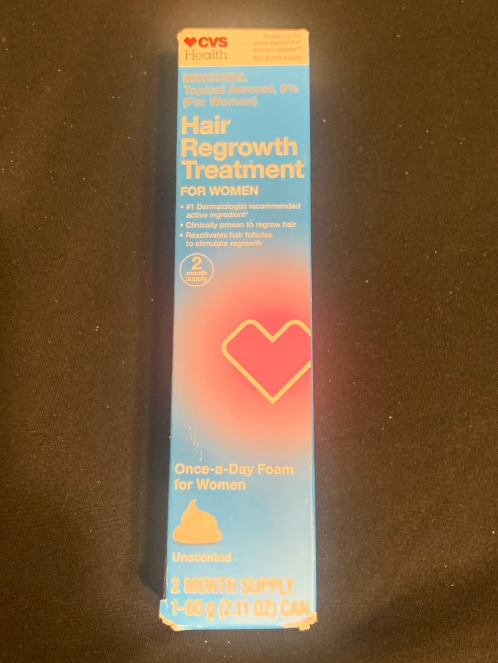 CVS Hair Regrowth Treatment Women Minoxidil 5% 2-month supply 2.11oz Exp. 10/26